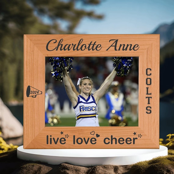 Custom Engraved Cheerleader Photo Frame | Team Gift
