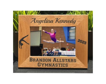 Gymnastics // Personalized Engraved Photo Frame // Picture Frame // Gift // Gymnast