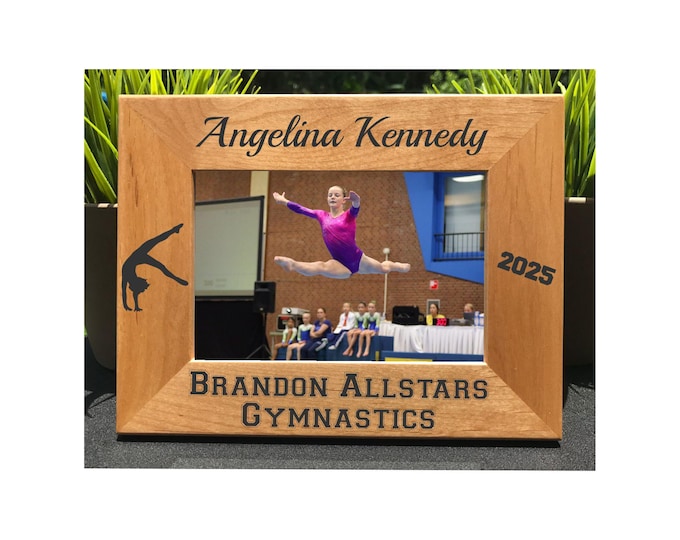 Gymnastics // Personalized Engraved Photo Frame // Picture Frame // Gift // Gymnast