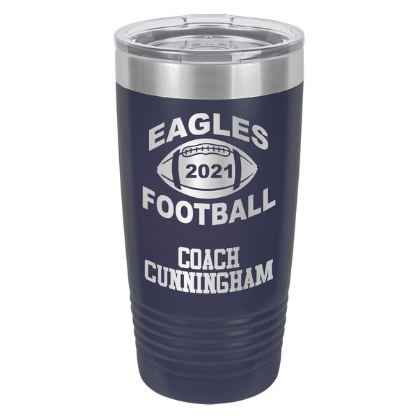 Football Coach Tumbler // Personalized Engraved // Custom // Mug