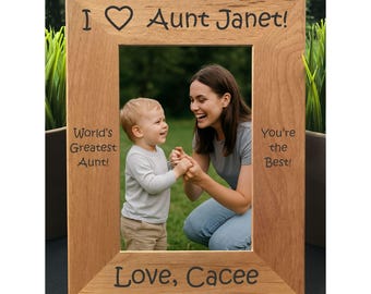 I Love My Aunt Personalized Engraved Photo Frame
