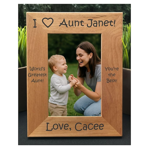 I Love My Aunt Personalized Engraved Photo Frame