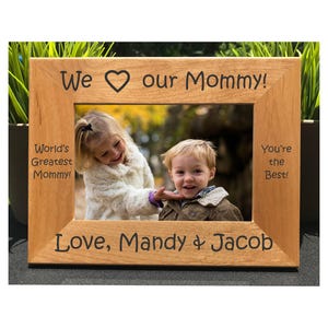 I Love my Mommy // Personalized Engraved Photo Frame // Mom // Mother // amo a mi mami // We Love our Mommy // Madre // Gift
