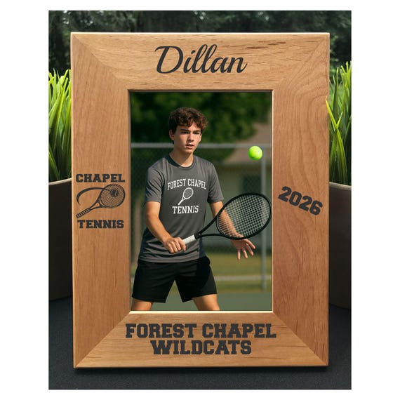 Custom Engraved Tennis Photo Frame – Personalized Player Gift