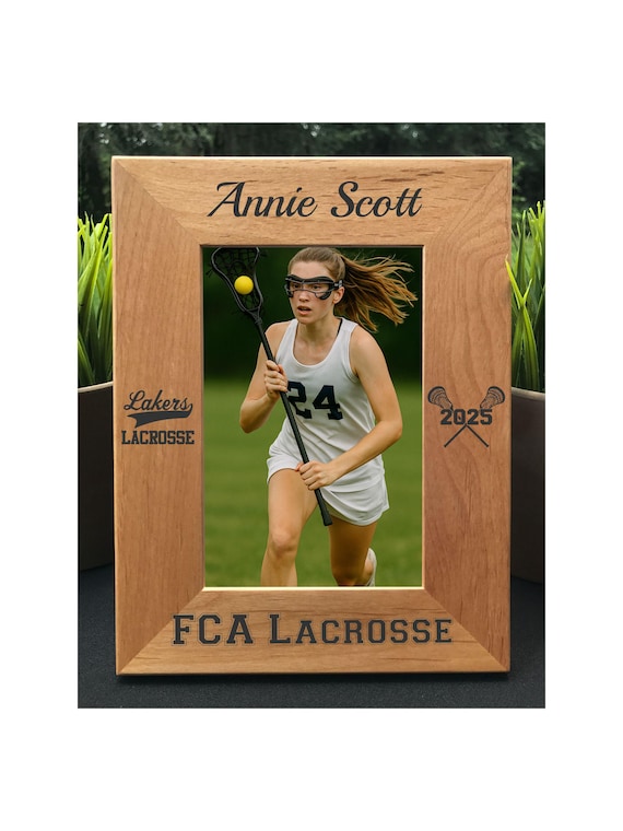 Lacrosse // Personalized Engraved Photo Frame // Picture Frame // High School // College // Club // League