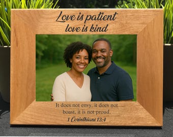 Custom Engraved Bible Verse Picture Frame | Personalized Photo Frame Gift