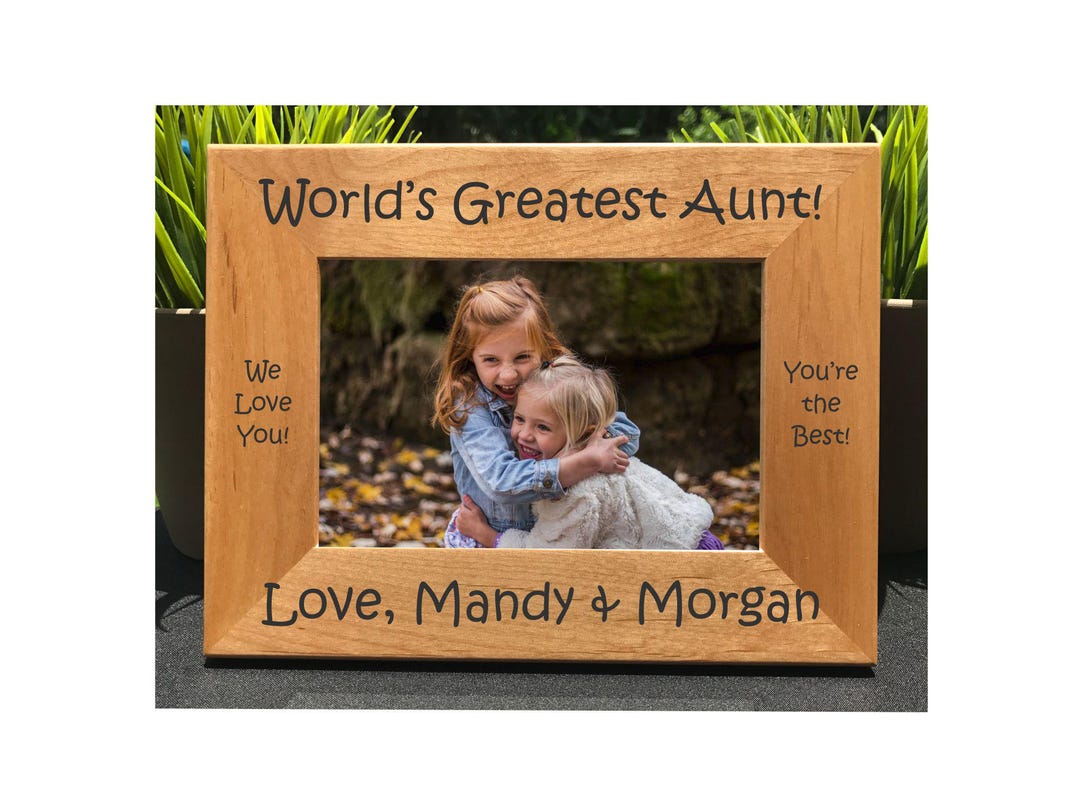 World's Greatest Aunt // Personalized Engraved Photo Frame