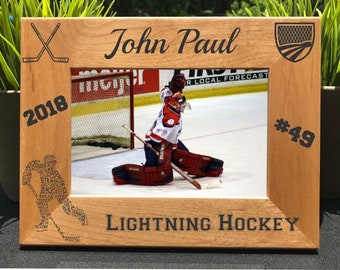 Hockey // Personalized Engraved // Photo Frame // Picture Frame  // Custom