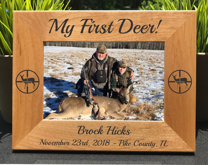 Deer Hunting // First Deer // Photo Frame // Picture Frame // Gift