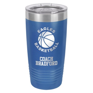 Basketball Coach Tumbler // Personalized Engraved // Custom // Mug