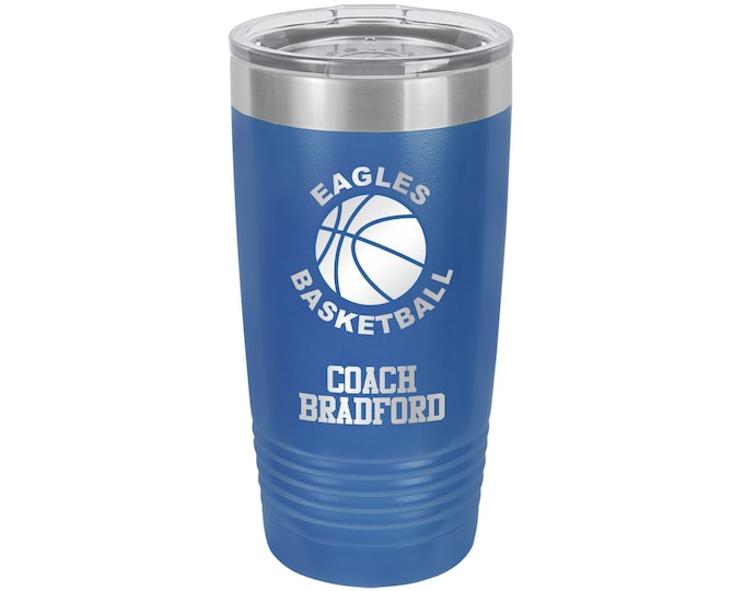 Basketball Coach Tumbler // Personalized Engraved // Custom // Mug