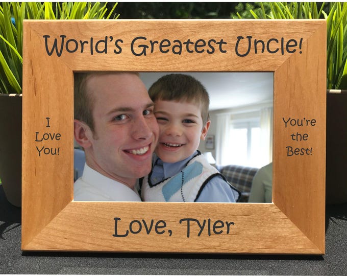 World's Greatest Uncle // Personalized Engraved Photo Frame // Picture Frame // Gift for Uncle //  El tío más grande del mundo