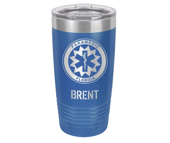 Florida Paramedic Travel Tumbler // Personalized Engraved // Custom // Mug