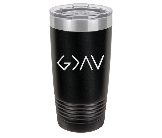 Personalized 'Faith Over Fear' Engraved Tumbler: Insulated Travel Mug