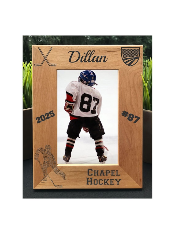 Hockey // Personalized Engraved // Photo Frame // Picture Frame  // Custom