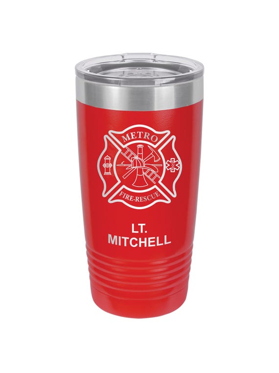 Firefighter // Maltese Cross // Personalized Engraved Travel Tumbler // Travel Mug // Fireman // Fire Rescue // Vacuum Insulated