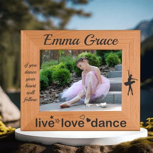 Personalized Ballet Dancer Photo Frame || Custom Engraved Gift for Recitals, Performances & Dance Enthusiasts