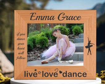 Personalized Ballet Dancer Photo Frame || Custom Engraved Gift for Recitals, Performances & Dance Enthusiasts