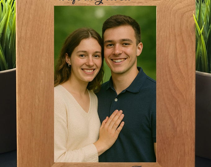 Custom Engraved Couple Picture Frame | Personalized Photo Frame Gift
