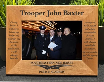 Police Academy Graduation // Personalized Engraved Photo Frame // Picture Frame // Law Enforcement // Sheriff // Trooper