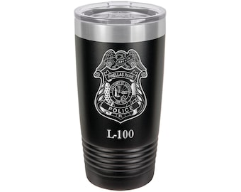 Police Officer Travel Tumbler // Personalized Engraved// Custom // Mug