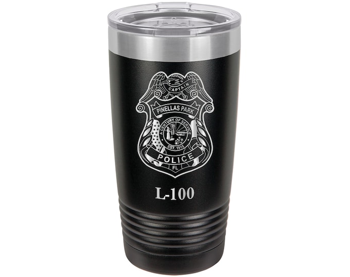 Police Officer Travel Tumbler // Personalized Engraved// Custom // Mug