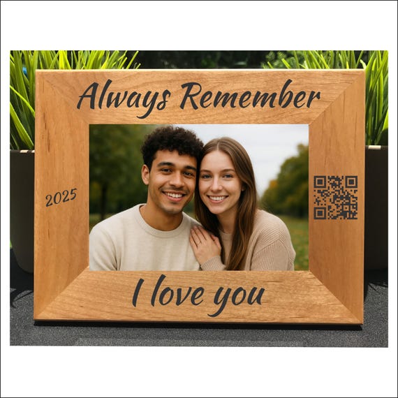Custom Engraved QR Video Frame | Personalized Photo Frame Gift