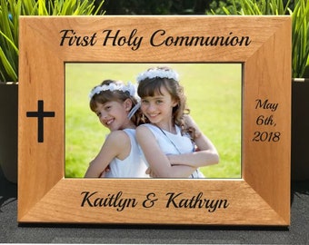 First Holy Communion // Personalized Engraved Photo Frame // Baptism // Baptize