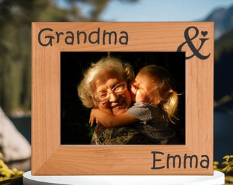 Grandma and Child | Personalized Engraved Photo Frame | Grandmother | Granny | Grammy | Gram | Abuela