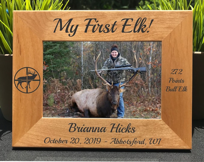 Elk Hunting // First Elk // Photo Frame // Picture Frame // Gift