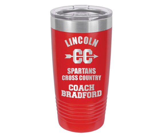 Personalized Cross Country Coach Tumbler – Custom Engraved Gift for Coaches – 20oz/30oz Travel Mug