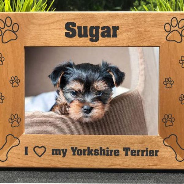 Yorkshire Terrier Photo Frame Etsy