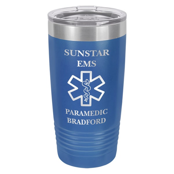 EMT Paramedic Travel Tumbler // Personalized Engraved // Custom // Mug