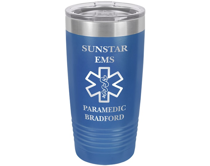 EMT Paramedic Travel Tumbler // Personalized Engraved // Custom // Mug