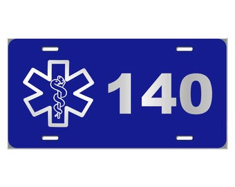 Personalized EMT/Paramedic License Plate - Custom Engraved EMS Gift