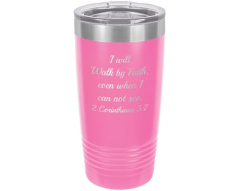 Christian Life Bible Verse Tumbler // Personalized Engraved // Custom // Mug