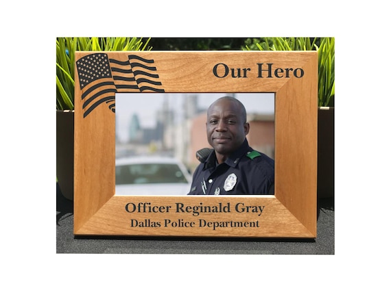 Hero Police // Personalized Engraved Photo Frame // Picture Frame // Sheriff // Trooper