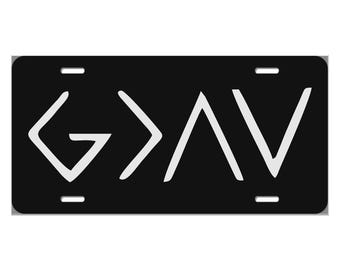 God is Greater Personalized Laser Engraved License Plate