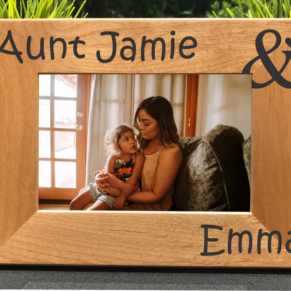 Aunt and Child ~ Personalized Engraved Photo Frame ~ Auntie ~ Tia