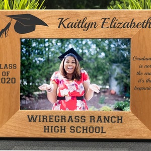Graduation // Personalized Engraved Photo Frame // Class of 2025 // High School // College // University // Graduate School // Elementary