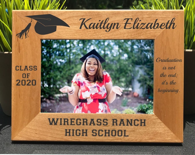 Graduation // Personalized Engraved Photo Frame // Class of 2025 // High School // College // University // Graduate School // Elementary