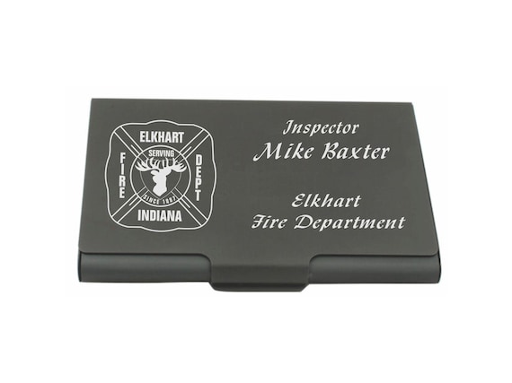 Personalized Engraved_Firefighter Business Card Case_Fireman_Fire Rescue