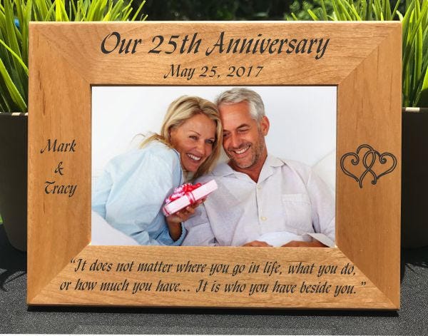 Personalized Engraved //// Wedding Anniversary //// Picture Frame