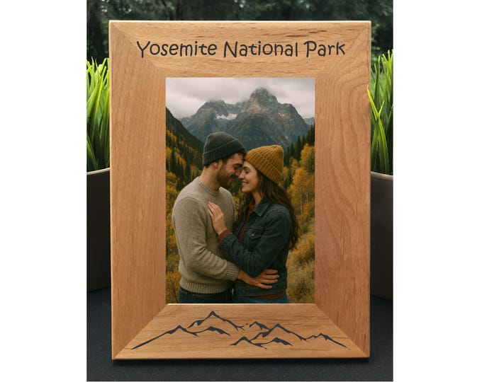National Park Vacation Custom Engraved Photo Frame | Personalized Keepsake for Cherished Memories | Nautical Decor