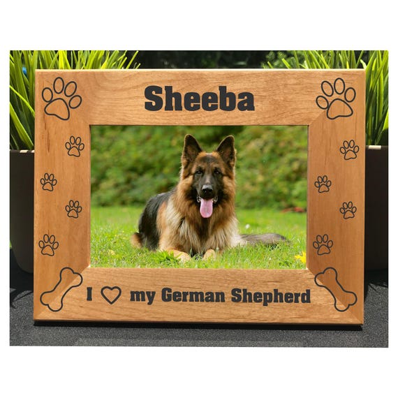 I Love My German Shepherd Personalized Engraved Photo Frame