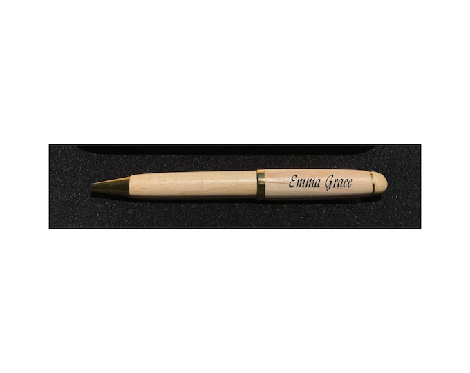 Maple Personalized Engraved Ballpoint Pen // Gift