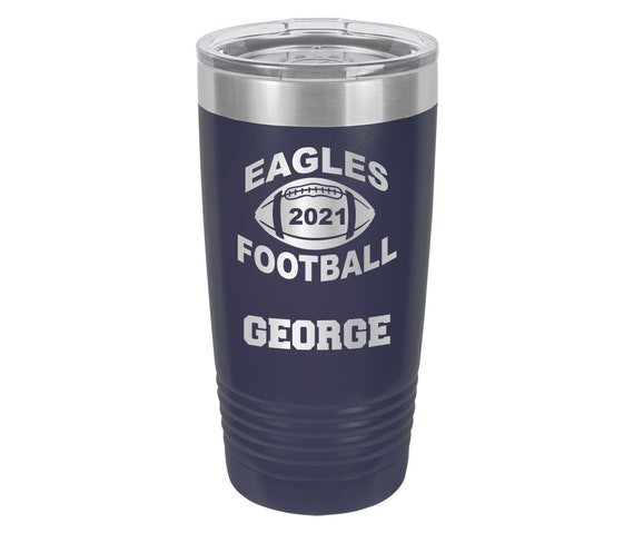 Football Player Tumbler // Personalized Engraved // Custom // Mug