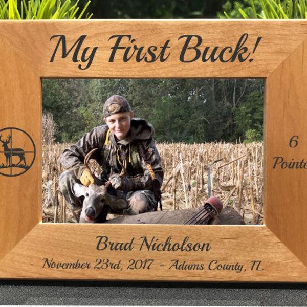 Deer Hunting // First Buck // Photo Frame // Picture Frame // Gift