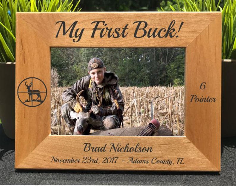 Deer Hunting // First Buck // Photo Frame // Picture Frame // Etsy