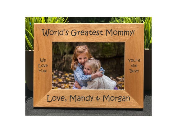 Personalized World's Greatest Mommy Photo Frame – Custom Engraved Gift for Mom, Madre, or Mommy